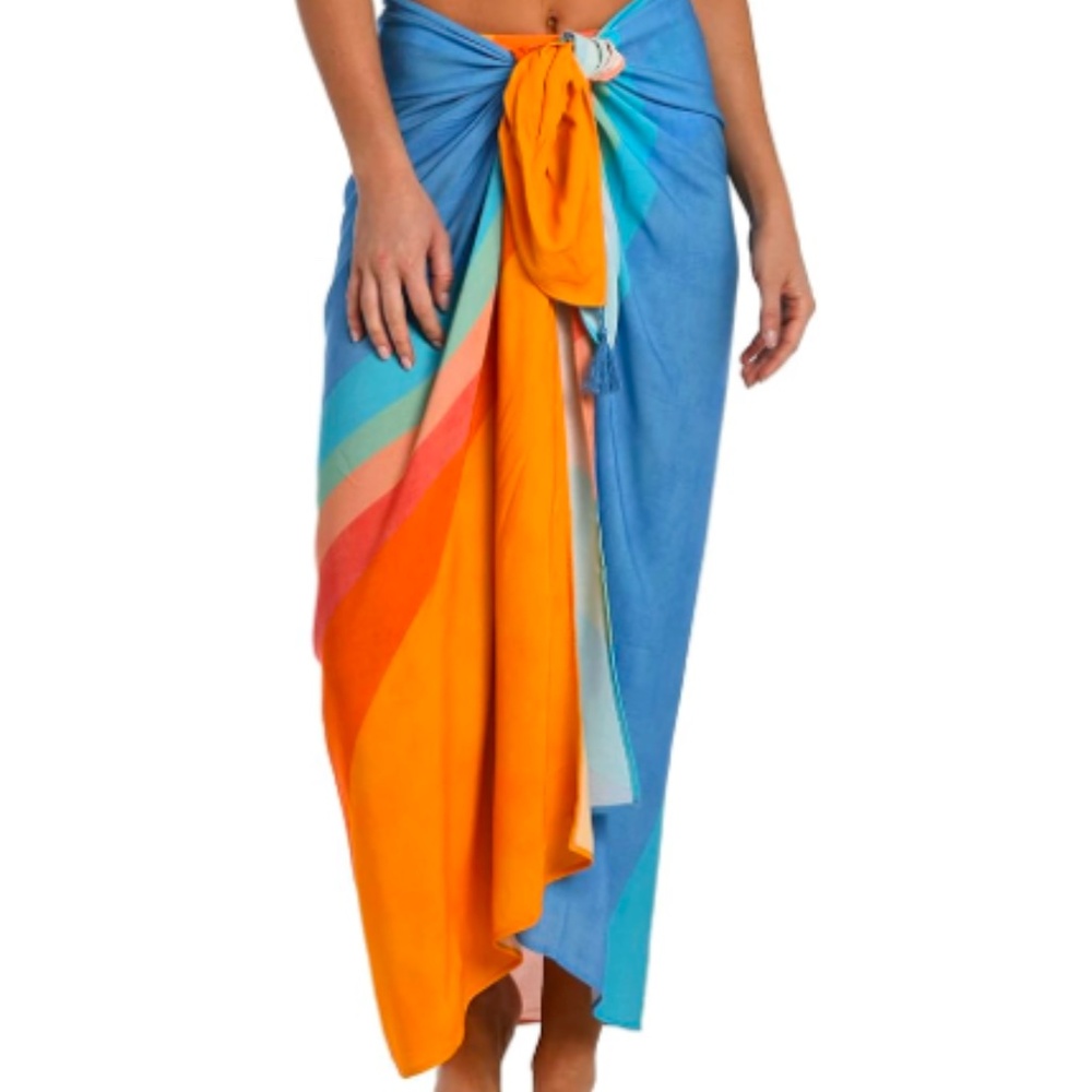 BNWT La Blanca Sunshine 79 Mod Block Pareo Wrap